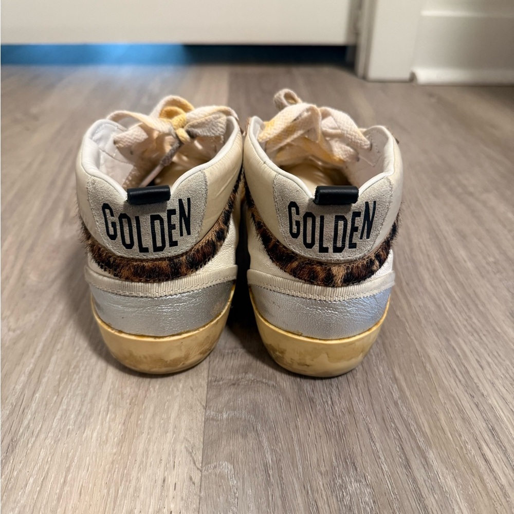 Golden Goose Women's Midstar Silver and Beige Sneakers - Picture 7 of 15